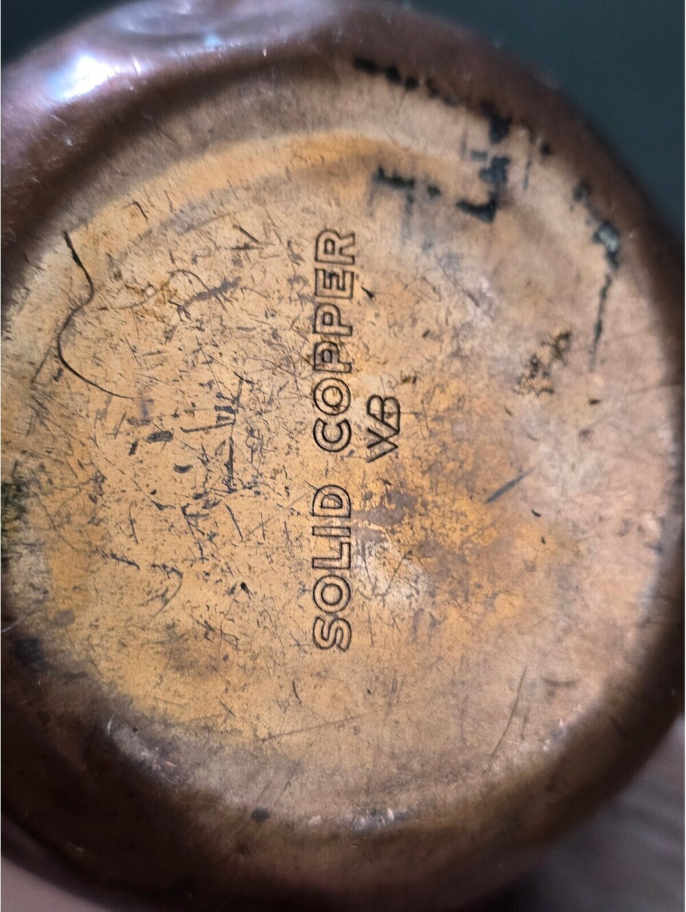 Vintage West Bend Solid Copper Mug Signed Mid Century Moscow Mule Cup WB Logo - Picture 2 of 6